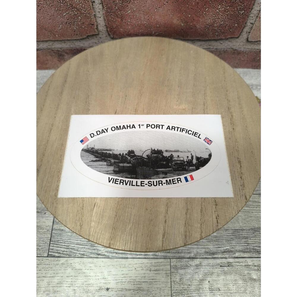 D.Day Omaha 1st Port Artificial Viervill-Sur-Mur Mulberry Harbor Vinyl Decal New